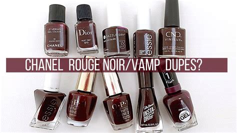 dupe for chanel rouge noir nail polish|chanel rouge noir gel dupe.